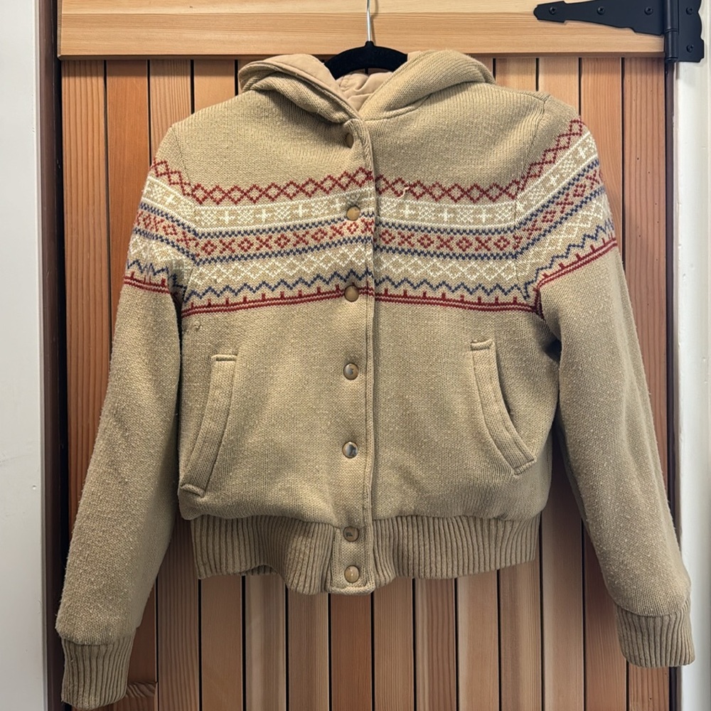 Vintage Reversible Women’s Hooded Winter Jacket- Size Small